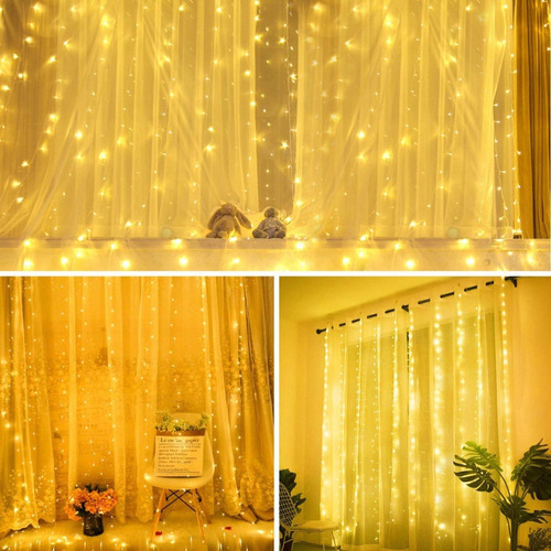 . Série De Cortinas Led Light 3x3 Decoração De Jardim Ao Ar - Imagem 9