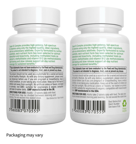 Suplemento Igennus Healthcare Super B-complex 60 Comprimidos - Imagem 8
