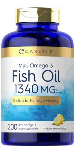 Carlyle Mini Cápsulas Softgel De Óleo De Peixe 1340mg | 200