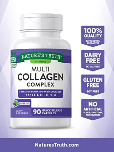 Cápsulas De Proteína Multicolágeno | 90 Unidades | Tipo I, - Imagem 3