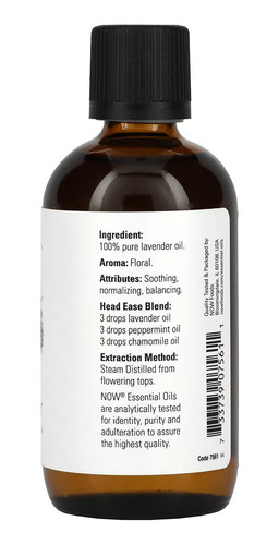 Óleo De Lavanda Now Foods Lavender 118ml Importado Eua/usa - Imagem 2