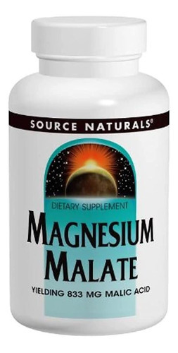 Source Naturals Malato De Magnésio 625 Mg, 200 Cápsulas