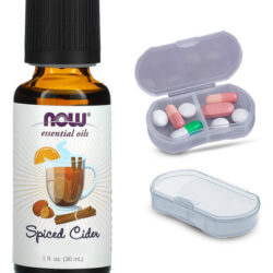 Now Foods Mistura De Óleo Spice Cider 30 Ml + Porta Cápsulas