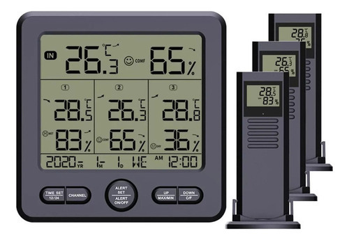 Termohigrômetro Digital Sem Fio Interno E Externo