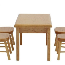 Conjunto Modelo De Cadeira De Mesa De Jantar 5pcs 1:12 Dollh