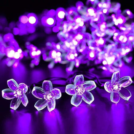 5m Luzes Natal Ao Ar Livre Luz Solar Da Corda Da Flor 20led- - Imagem 46