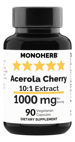 Monoherb Extrato De Acerola Cereja 1000 Mg - 90 Cápsulas