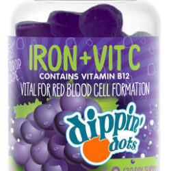 Suplemento Vegan Dippin" Dots Iron Com Vitamina C E Goma B12