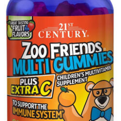 21st Century Zoo Friends Multi Gummies Plus Extra C, Sabores