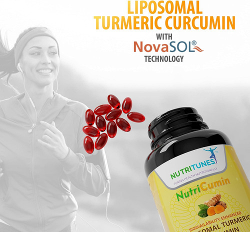 Nutritunes Nutricumin 1000mg Curcumina De Cúrcuma Lipossomal - Imagem 5