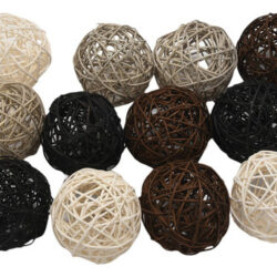 Pacote Com 12 Bolas De Vime Grandes - Bolas Decorativas Para