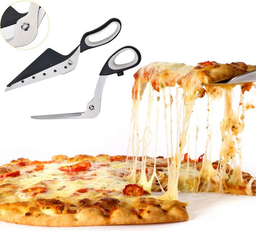 Tesoura Espátula Cortador De Pizza 2 Em 1 Gourmet- - Imagem 9