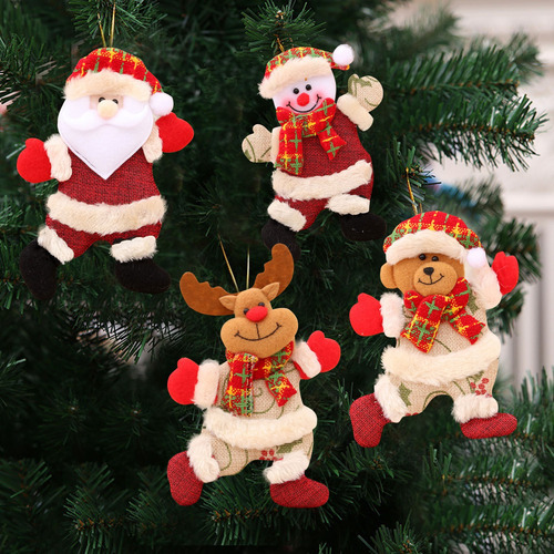 Decoração De Natal, 4 Peças De Enfeites, Presente, Papai Noe - Imagem 2