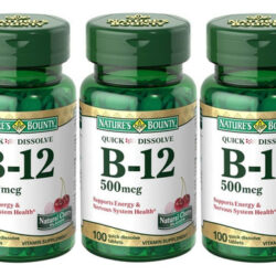 Suplemento Nature"s Bounty B-12 De Dissolução Rápida 500mcg