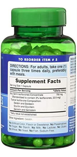 Puritans Pride Non-gmo Soy Isoflavonas 750 Mg, Pode Ajudar C - Imagem 3