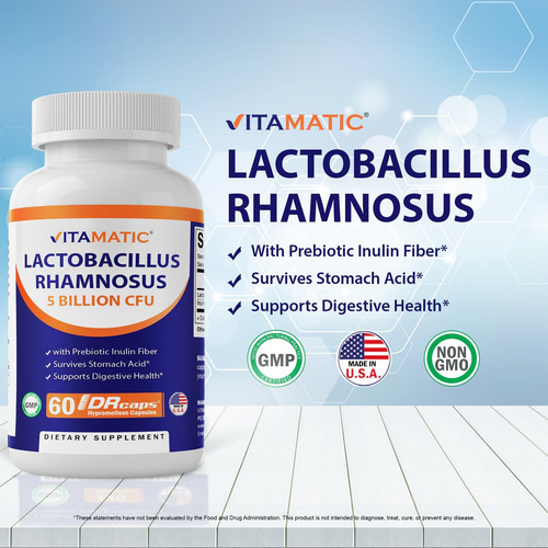 Vitamatic Lactobacillus Rhamnosus 5 Bilhões Por Cápsula Dr ( - Imagem 3