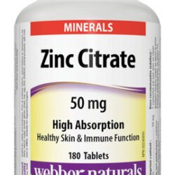 Naturals Citrato De Zinco 50 Mg, 180 Comprimidos