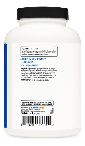 Suplemento Nutricost Hmb 1000mg E Vitamina D3 4000iu 240 Ca - Imagem 3