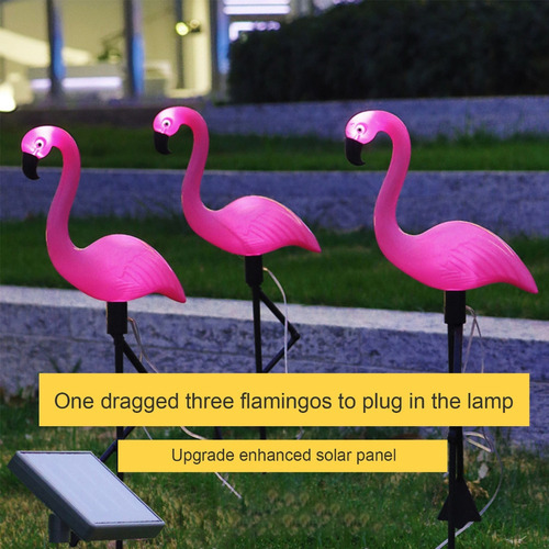 Luz Solar De Jardim Em Forma De Flamingo Luz Solar Que Muda - Imagem 3
