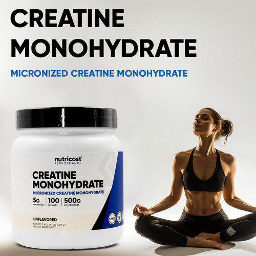 Suplemento Nutricost Creatina Monohidratada 500g 100 Porções - Imagem 8