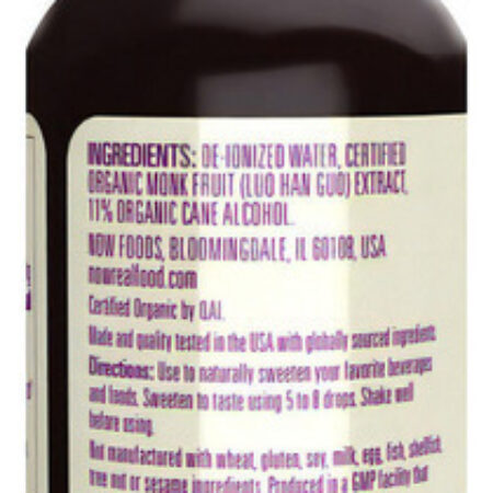 Fruta Dos Monges Adoçante Líquido 59ml Monk Fruit Now Foods - Imagem 3