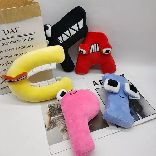 Kit De Chaveiro De Pelúcia De 5 Peças Com Letras Do Alfabeto - Imagem 2