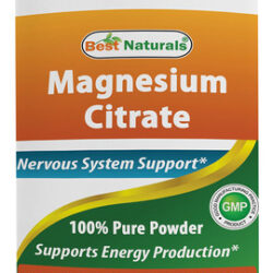 Citrato De Magnésio Em Pó Best Naturals 454g (pacote De 1)