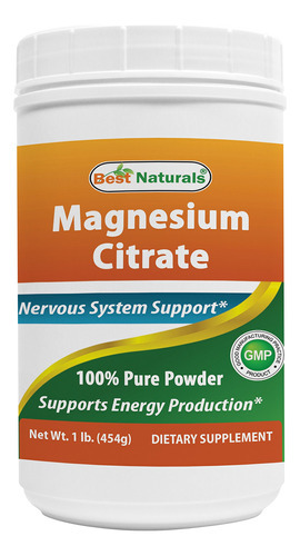 Citrato De Magnésio Em Pó Best Naturals 454g (pacote De 1)