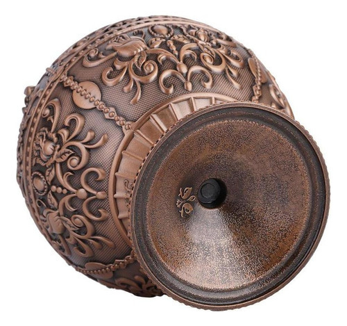 Cinzeiro Redondo Metal Vintage Bronze Vermelho - Imagem 3