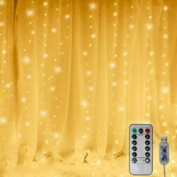 Luzes De Corda Led 6x3 Metros 8 Modos De Luz