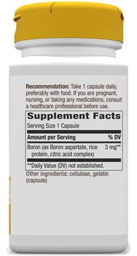 Complexo De Boro Natures Way, 3 Mg Por Porção, 100 Cápsula - Imagem 6