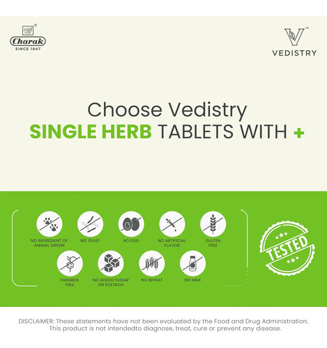 Vedistry Amla + Tablets 1100 Mg Com Extrato De Amla E Piment - Imagem 7