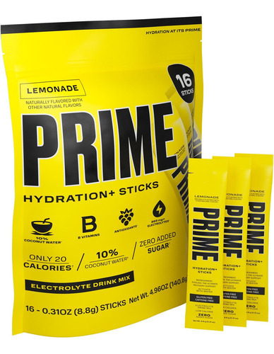 Prime Hidratação+ Sticks Limonada | Pó De Hidratação Em Bast - Imagem 7