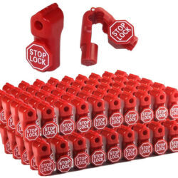 Peg Hook Lock Stop Lock 100 Peças De Plástico Vermelho Stop