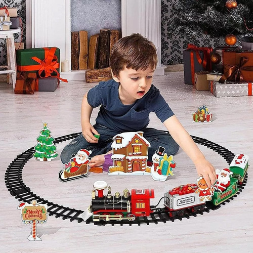 Com Som E Luz Vagão Elétrico De Árvore De Natal Suspenso F - Imagem 3