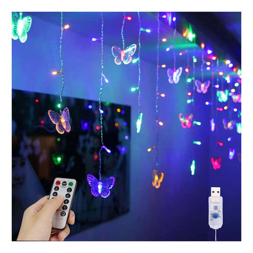 Aplicável A Luzes De Cortina De Borboleta Usb Fairy String