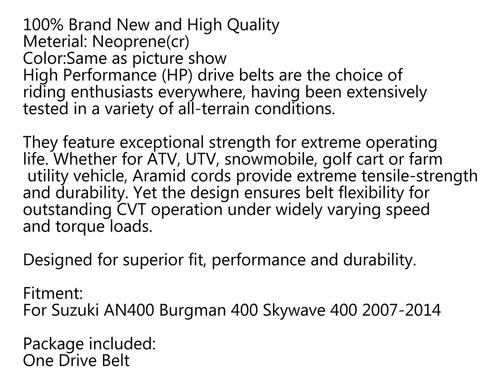 Banda Transmissão Para Suzuki An400 Burgman 400 Skywave 400 - Imagem 5