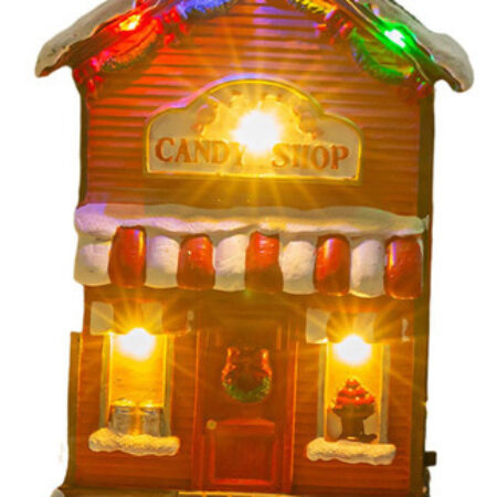 Musical Iluminado Natal Aldeia Casa Estatueta Decoração De - Imagem 36