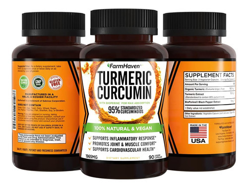 Curcumina De Cúrcuma Com Pimenta Preta Bioperine E 95% De Cu - Imagem 2