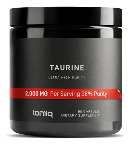 Suplemento De Taurina Toniiq 2000 Mg - Cápsulas De Taurina E