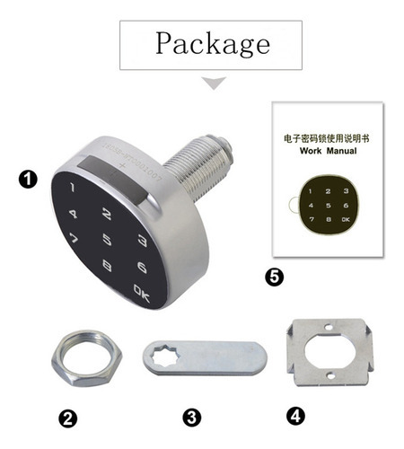 Bloqueio Eletrônico Smart Lock Senha Digital 20mm - Imagem 2
