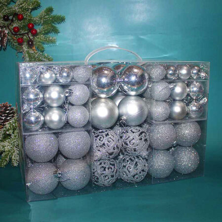 Conjunto De Bolas De Natal De Cor Sólida/fosco/glitter, 100 - Imagem 10