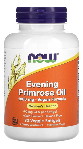 Now Foods Supplements, Óleo De Prímula 1000 Mg, Prensado A F