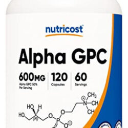Suplemento Nutricost Alpha Gpc 600mg 120 Cápsulas Vegetarian