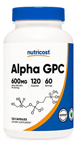 Suplemento Nutricost Alpha Gpc 600mg 120 Cápsulas Vegetarian
