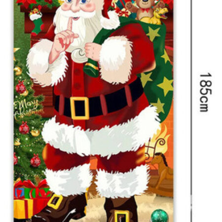 Forros De Puertas Navideños, Envoltório De Porta De Natal - Imagem 2