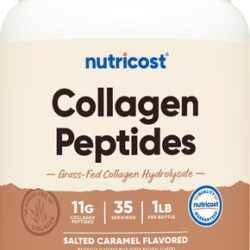 Colágeno Em Pó Nutricost Grass-fed 454g De Caramelo Salgado