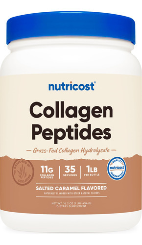 Colágeno Em Pó Nutricost Grass-fed 454g De Caramelo Salgado