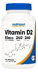 Suplemento Nutricost Vitamina D2 2000 Ui 240 Cápsulas Vegana - Imagem 2
