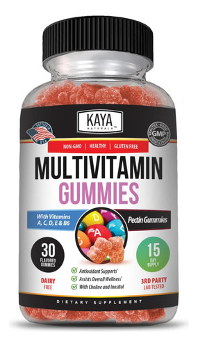 Kaya Naturals Adulto Multi Vitamina Gomosa, Biotina, Vitamin
